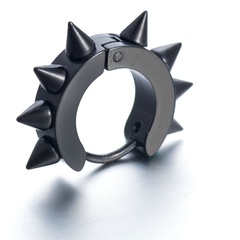 Titanium&Stainless Steel Fashion Geometric earring  (black) NHHF0722-black
