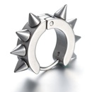 TitaniumStainless Steel Fashion Geometric earring  black NHHF0722blackpicture3