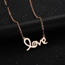 TitaniumStainless Steel Fashion Geometric necklace  Steel color NHHF0755Steelcolorpicture3