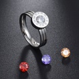 TitaniumStainless Steel Fashion Geometric Ring  Steel Color5 NHHF0644SteelColor5picture35