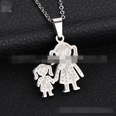TitaniumStainless Steel Korea Cartoon necklace  Mom + son NHHF0688Momsonpicture9