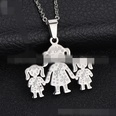 TitaniumStainless Steel Korea Cartoon necklace  Mom + son NHHF0688Momsonpicture12