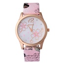 stainless steel PU alloy Ordinary glass mirror Fashion Watches Pink NHSY0768picture1