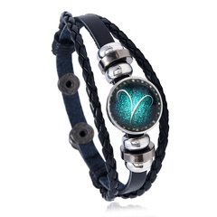 Leather Fashion Geometric bracelet  (Aries) NHPK2048-Aries