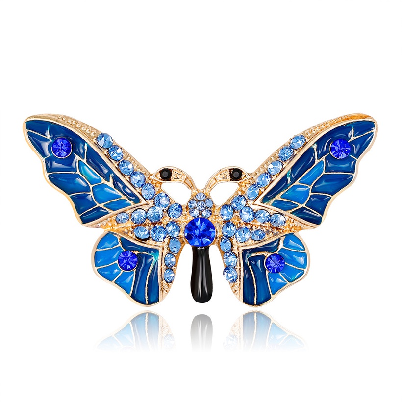 Bijoux Fantaisie Broches | Tousmatch Mail Ornement Nouveau Mode Alliage Gouttes Papillon Broche Europen Et Amricain Broche Pin Spot - KS72136