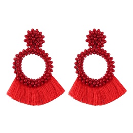 Alloy Fashion Geometric earring  red NHJQ10477redpicture1