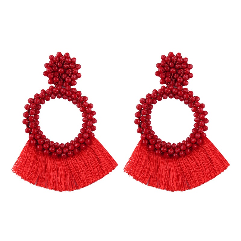 Alloy Fashion Geometric earring  red NHJQ10477red