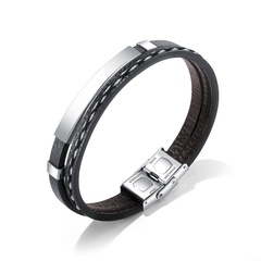 Titanium&Stainless Steel Fashion Geometric bracelet  (Steel models) NHOP2747-Steel-models