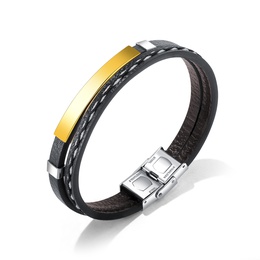 TitaniumStainless Steel Fashion Geometric bracelet  Steel models NHOP2747Steelmodelspicture2