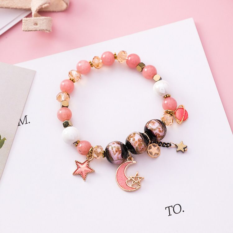 Alloy Korea Geometric bracelet  A pink NHMS0517Apink