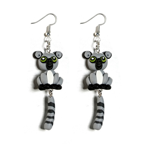 Imitated crystal&CZ Fashion Animal earring  (gray) NHGY2153-gray's discount tags