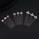 Imitated crystalCZ Fashion Geometric Hair accessories  Rose alloy NHHS0443Rosealloypicture1