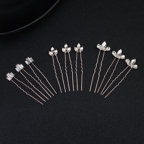 Imitated crystal&CZ Fashion Geometric Hair accessories  (Rose alloy) NHHS0443-Rose-alloy's discount tags