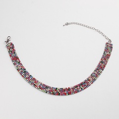Alloy Fashion Geometric necklace  (AB color rhinestone) NHHS0466-AB-color-rhinestone