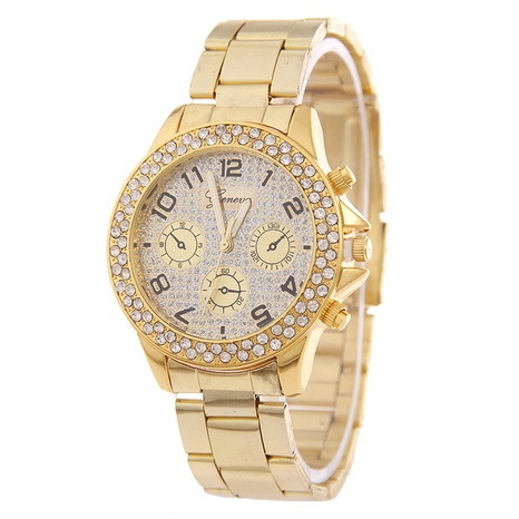 Leisure Ordinary glass mirror alloy watch (Rose alloy) NHSY0571's discount tags