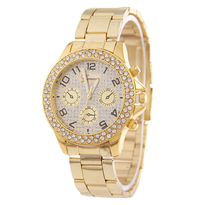 Leisure Ordinary glass mirror alloy watch Rose alloy NHSY0571