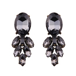 Occident and the United States alloy Rhinestone earring black  NHJQ8322picture2