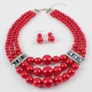 Beads Fashion Geometric necklace  red NHCT0298redpicture1