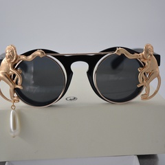 Alloy Vintage  glasses  (black) NHNT0521-black