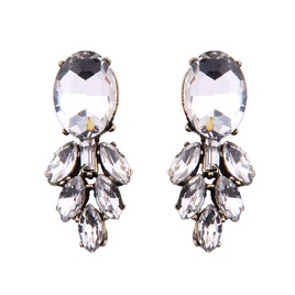 Occident and the United States alloy Rhinestone earring black  NHJQ8322picture3