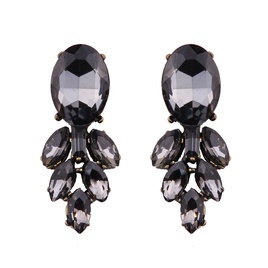 Occident and the United States alloy Rhinestone earring black  NHJQ8322picture4