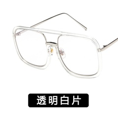 Plastic Vintage  glasses  (Transparent white sheet) NHKD0011-Transparent-white-sheet