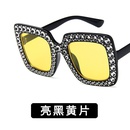 Plastic Fashion  glasses  Bright black full gray NHKD0052Brightblackfullgraypicture6