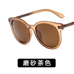 Plastic Fashion  glasses  (Frosted brown) NHKD0074-Frosted-brown