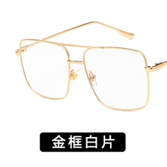 Alloy Simple  glasses  (Alloy frame white film) NHKD0148-Alloy-frame-white-film
