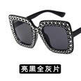 Plastic Fashion  glasses  Bright black full gray NHKD0052Brightblackfullgraypicture21
