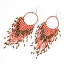 Occident fashion  Bohemian style bead tassel earrings pink 204829picture3