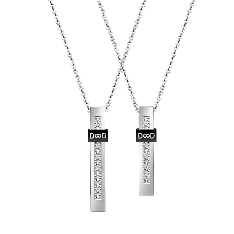 TitaniumStainless Steel Korea Geometric necklace  Men black NHOK0213Menblack