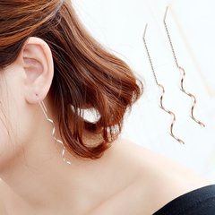 Titanium&Stainless Steel Korea Geometric earring  (Rose alloy) NHOK0154-Rose-alloy