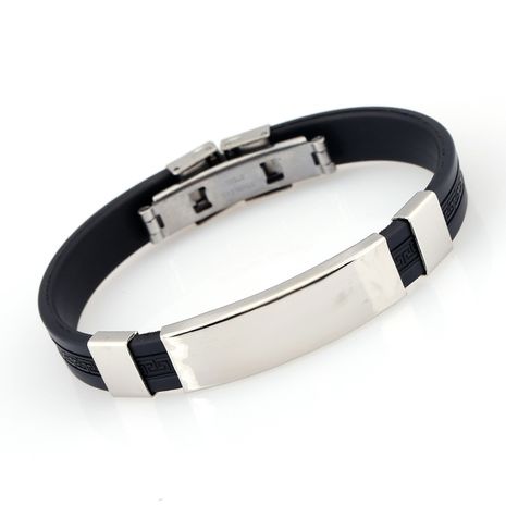 Bracelet Mode Géométrique Titane & Acier Inoxydable (noir) NHPK2070-noir's discount tags