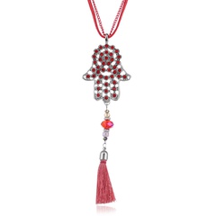 Alloy Korea Tassel necklace  (red) NHPK2081-red