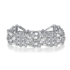 Alloy Fashion Geometric bracelet  (platinum) NHTM0328-platinum