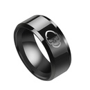 TitaniumStainless Steel Simple Geometric Ring  Black7 NHHF0968Black7picture1