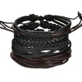 Leather Fashion Geometric bracelet  black NHBQ1673blackpicture6