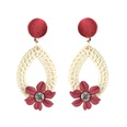 Alloy Simple Flowers earring  red NHJQ10632redpicture16