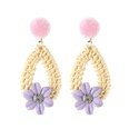 Alloy Simple Flowers earring  red NHJQ10632redpicture18