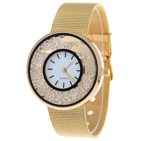 Leisure Ordinary glass mirror alloy watch (Rose alloy) NHSY0345's discount tags