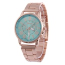 Leisure Ordinary glass mirror alloy watch Mint Green NHSY0477picture5