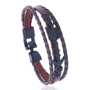 Leather Fashion Geometric bracelet  black NHPK2095blackpicture2