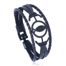 Leather Fashion Geometric bracelet  black NHPK2098blackpicture1