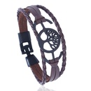 Leather Fashion Geometric bracelet  black NHPK2099blackpicture2