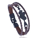 Leather Fashion Geometric bracelet  black NHPK2103blackpicture2