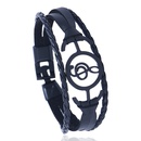 Leather Fashion Geometric bracelet  black NHPK2110blackpicture1