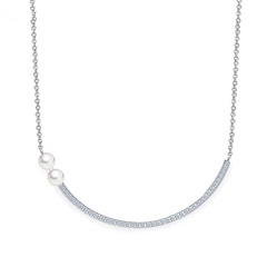 Copper Simple Geometric necklace  (White zirconium white alloy) NHTM0350-White-zirconium-white-alloy