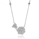 Alloy Korea Flowers necklace  platinum NHTM0352platinumpicture1