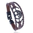 Leather Fashion Geometric bracelet  black NHPK2099blackpicture6